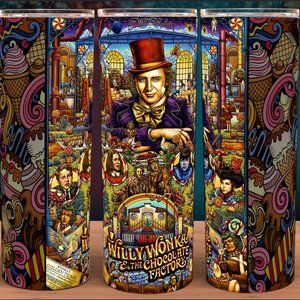 Willy Wonka Chocolate Factory Retro Cup Mug Tumbler 20oz